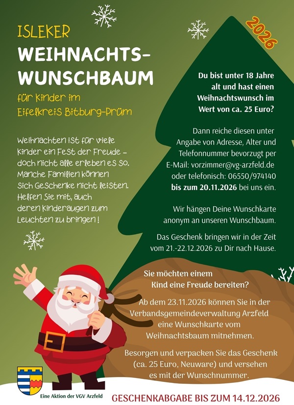 Isleker Weihnachtswunschbaum